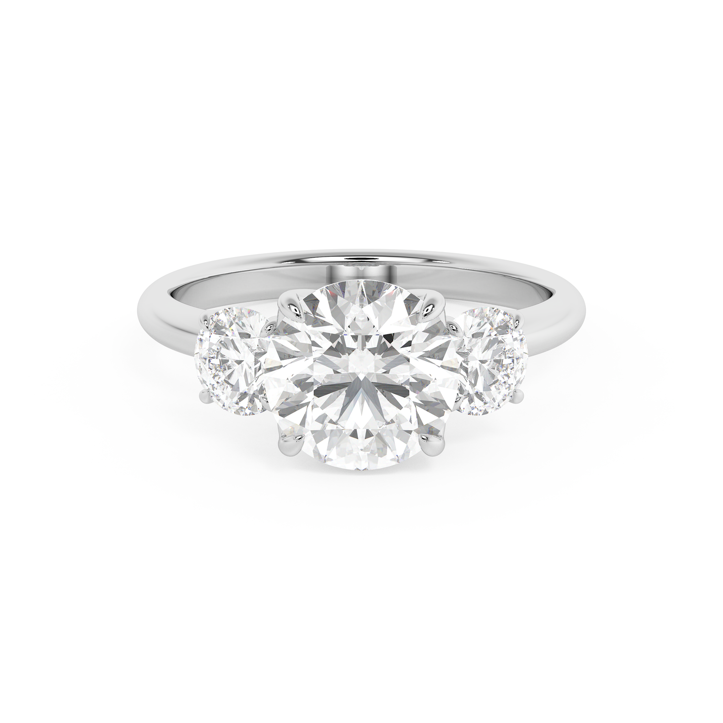 Emerald Solitaire Lab Grown Diamond Engagement Ring