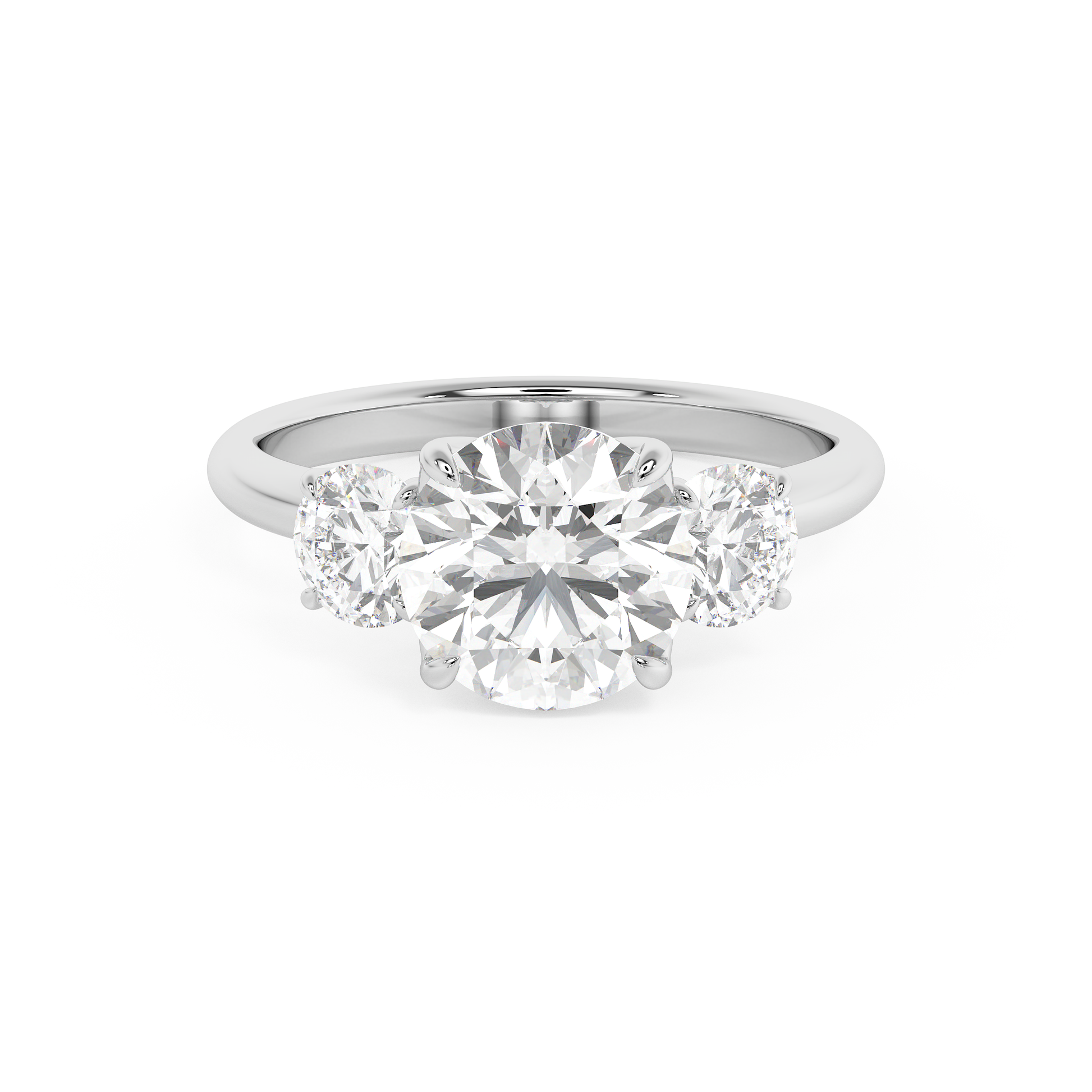 Emerald Solitaire Lab Grown Diamond Engagement Ring