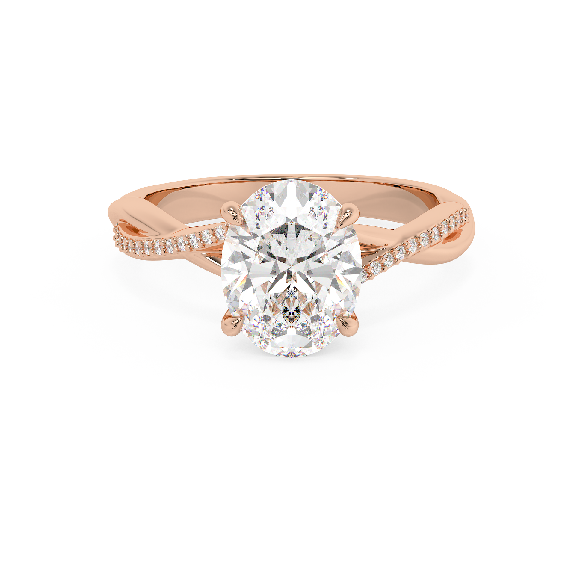 Emerald Solitaire Lab Grown Diamond Engagement Ring