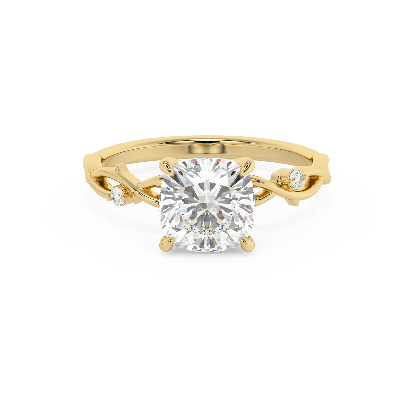 Emerald Solitaire Lab Grown Diamond Engagement Ring