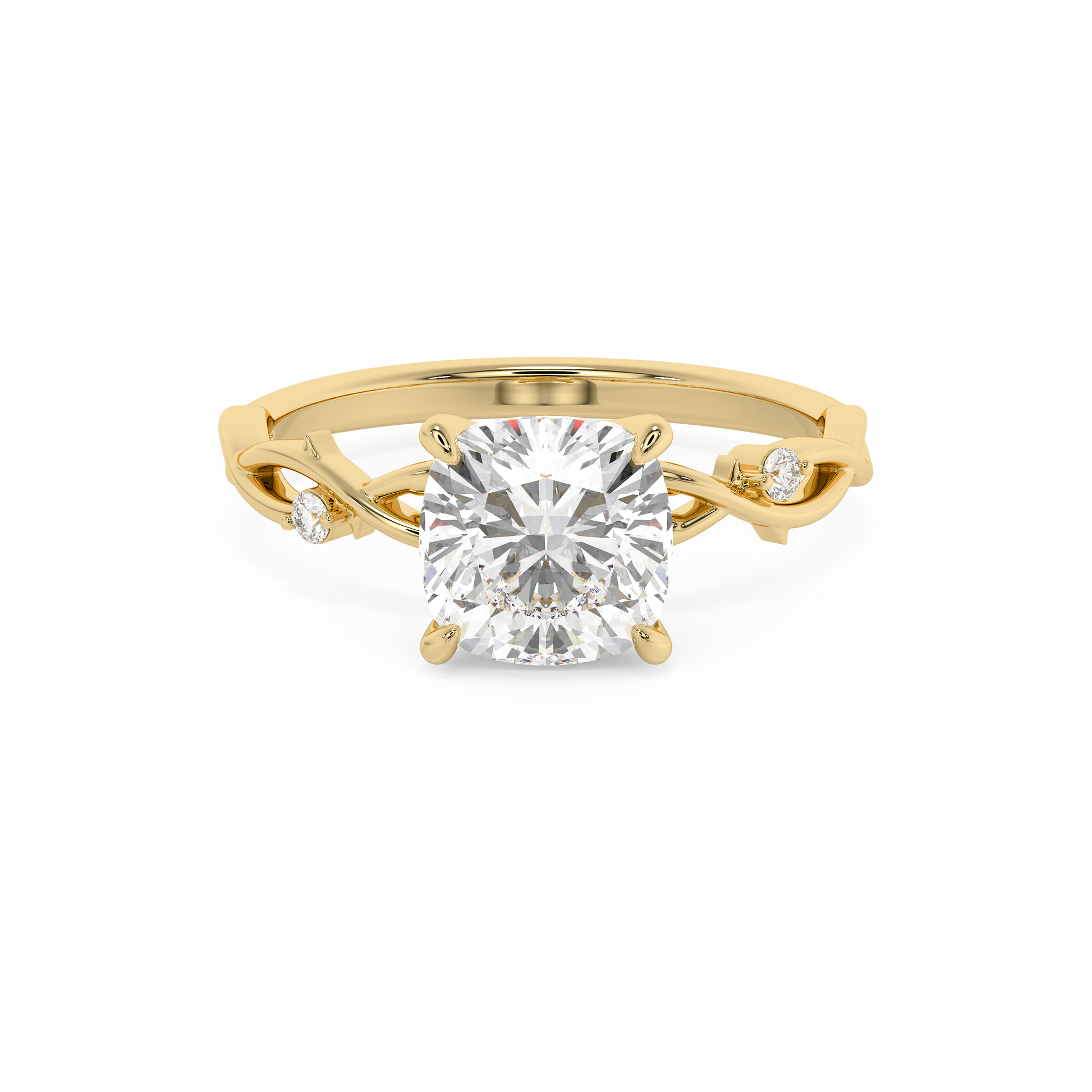 Emerald Solitaire Lab Grown Diamond Engagement Ring