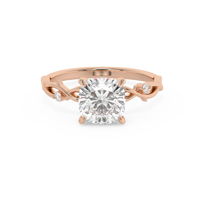 Emerald Solitaire Lab Grown Diamond Engagement Ring