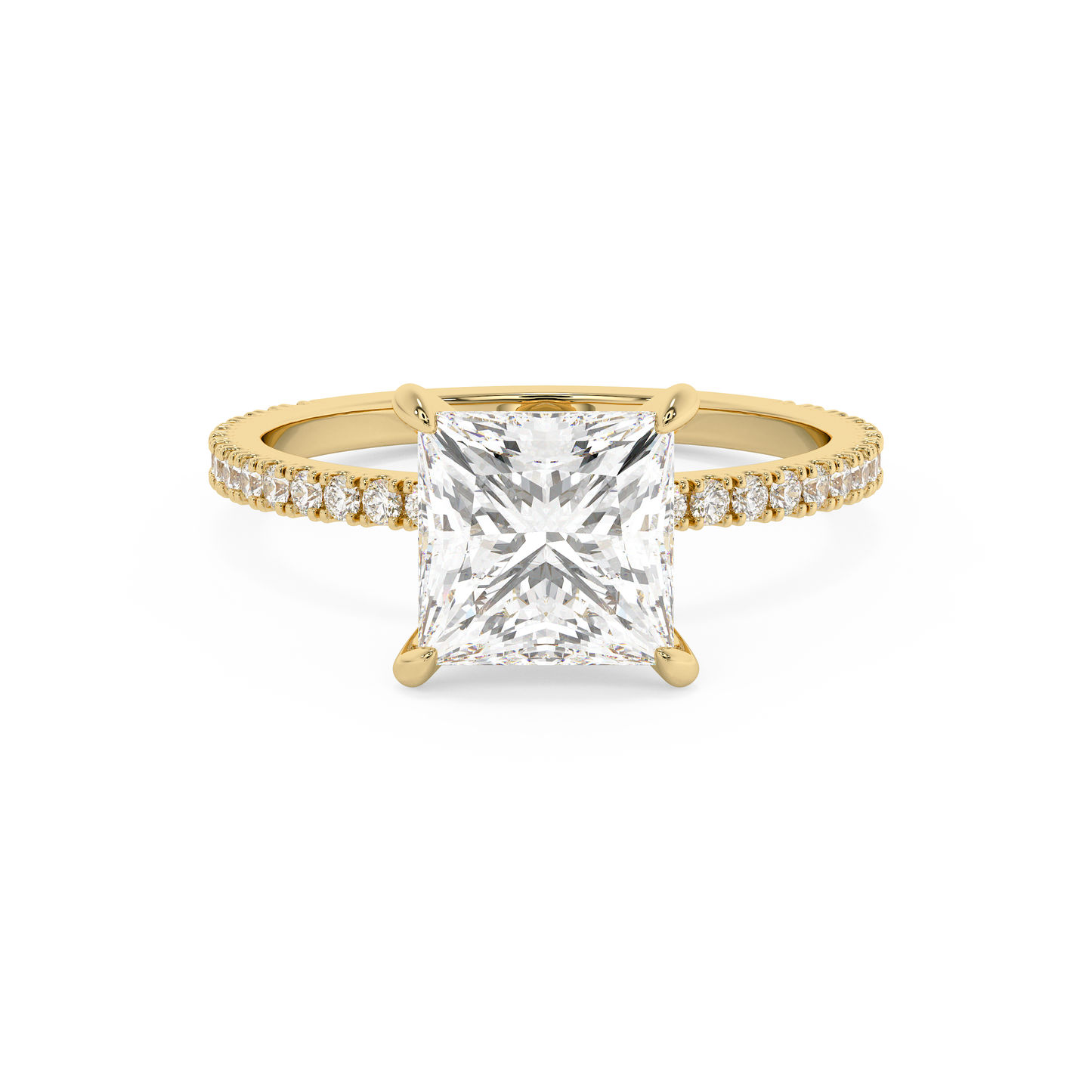 Emerald Solitaire Lab Grown Diamond Engagement Ring