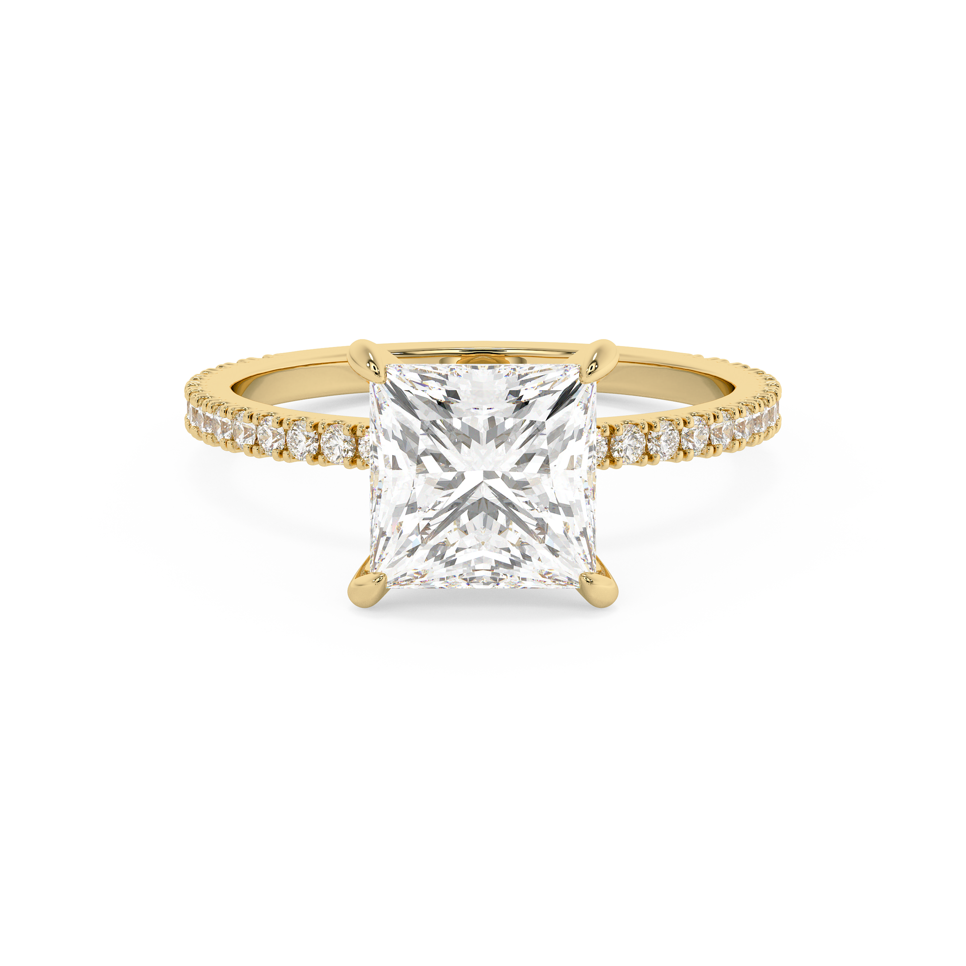 Emerald Solitaire Lab Grown Diamond Engagement Ring