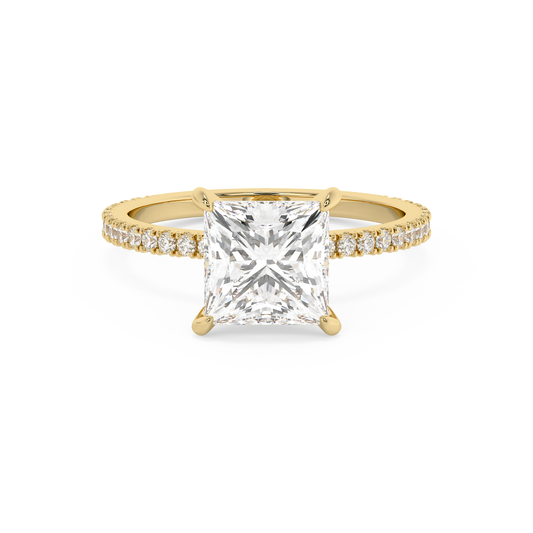 Emerald Solitaire Lab Grown Diamond Engagement Ring