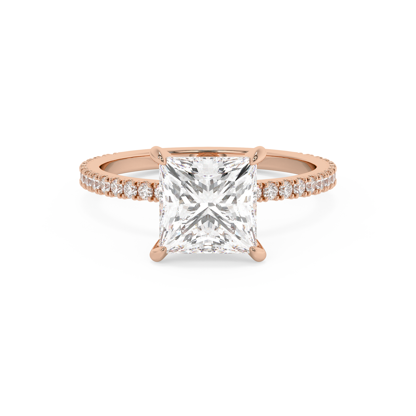 Emerald Solitaire Lab Grown Diamond Engagement Ring