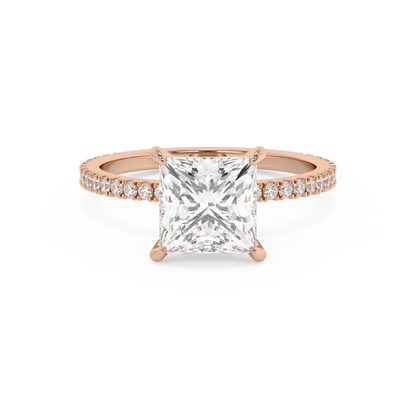 Emerald Solitaire Lab Grown Diamond Engagement Ring