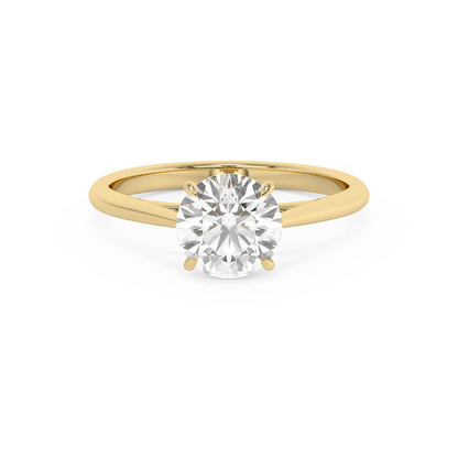 Emerald Solitaire Lab Grown Diamond Engagement Ring