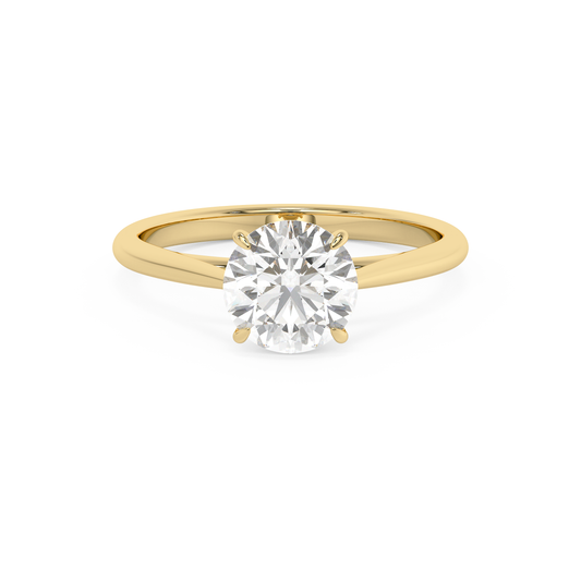 Emerald Solitaire Lab Grown Diamond Engagement Ring