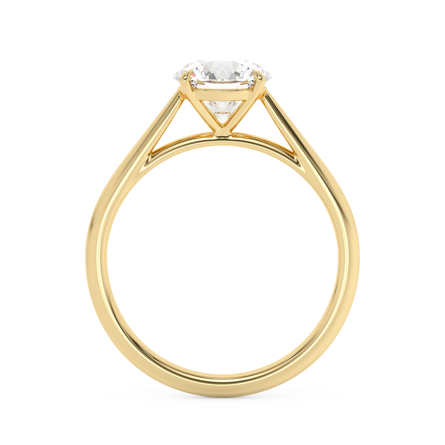 Emerald Solitaire Lab Grown Diamond Engagement Ring
