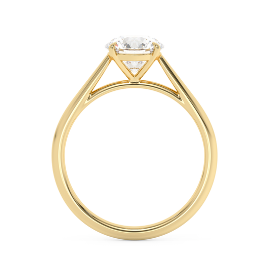 Emerald Solitaire Lab Grown Diamond Engagement Ring