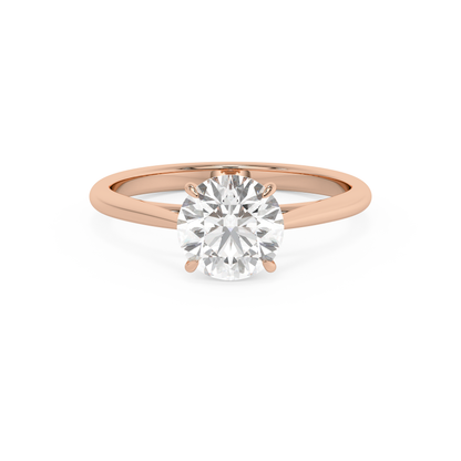 Emerald Solitaire Lab Grown Diamond Engagement Ring