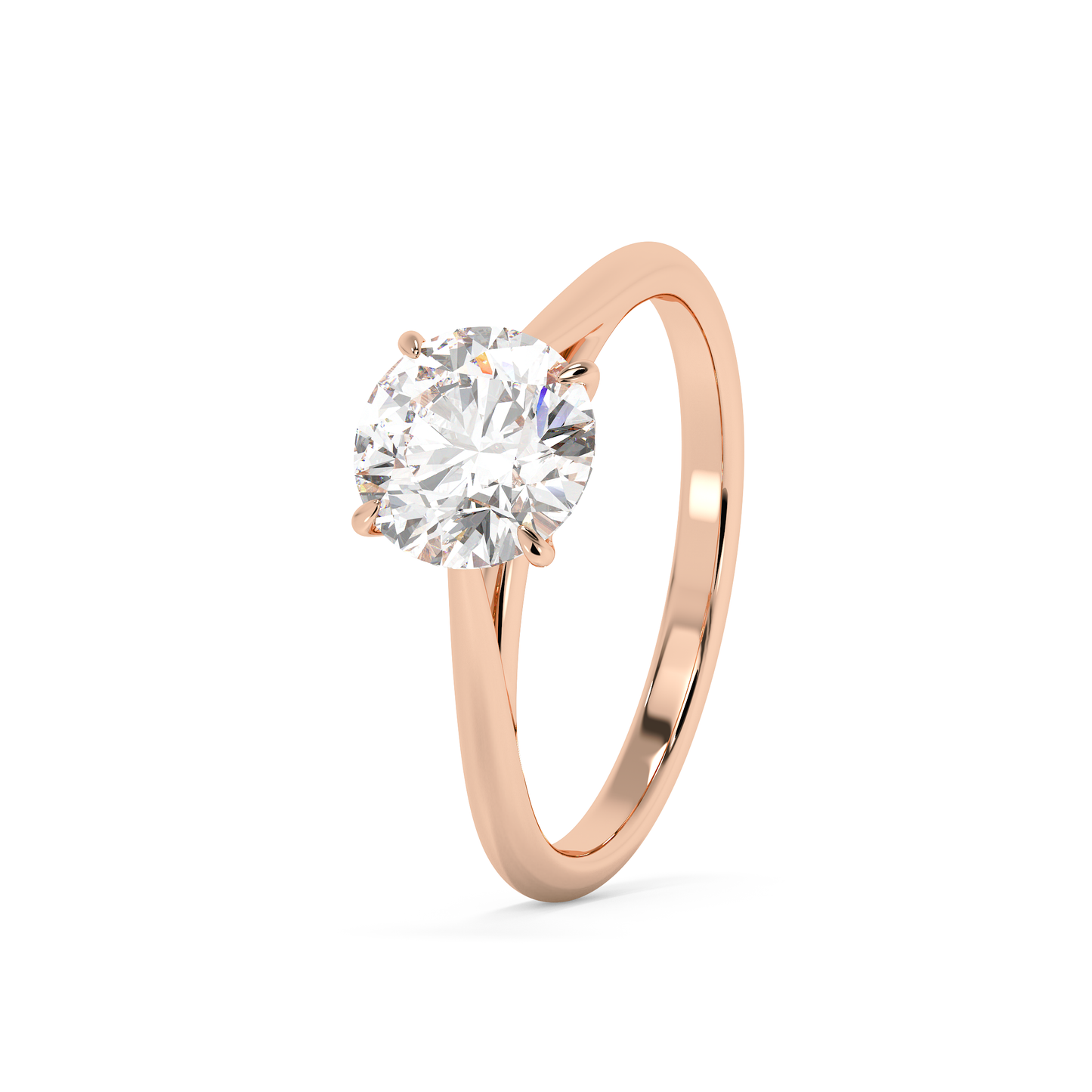 Emerald Solitaire Lab Grown Diamond Engagement Ring