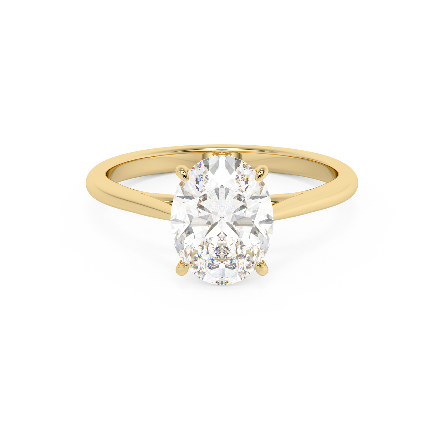 Emerald Solitaire Lab Grown Diamond Engagement Ring