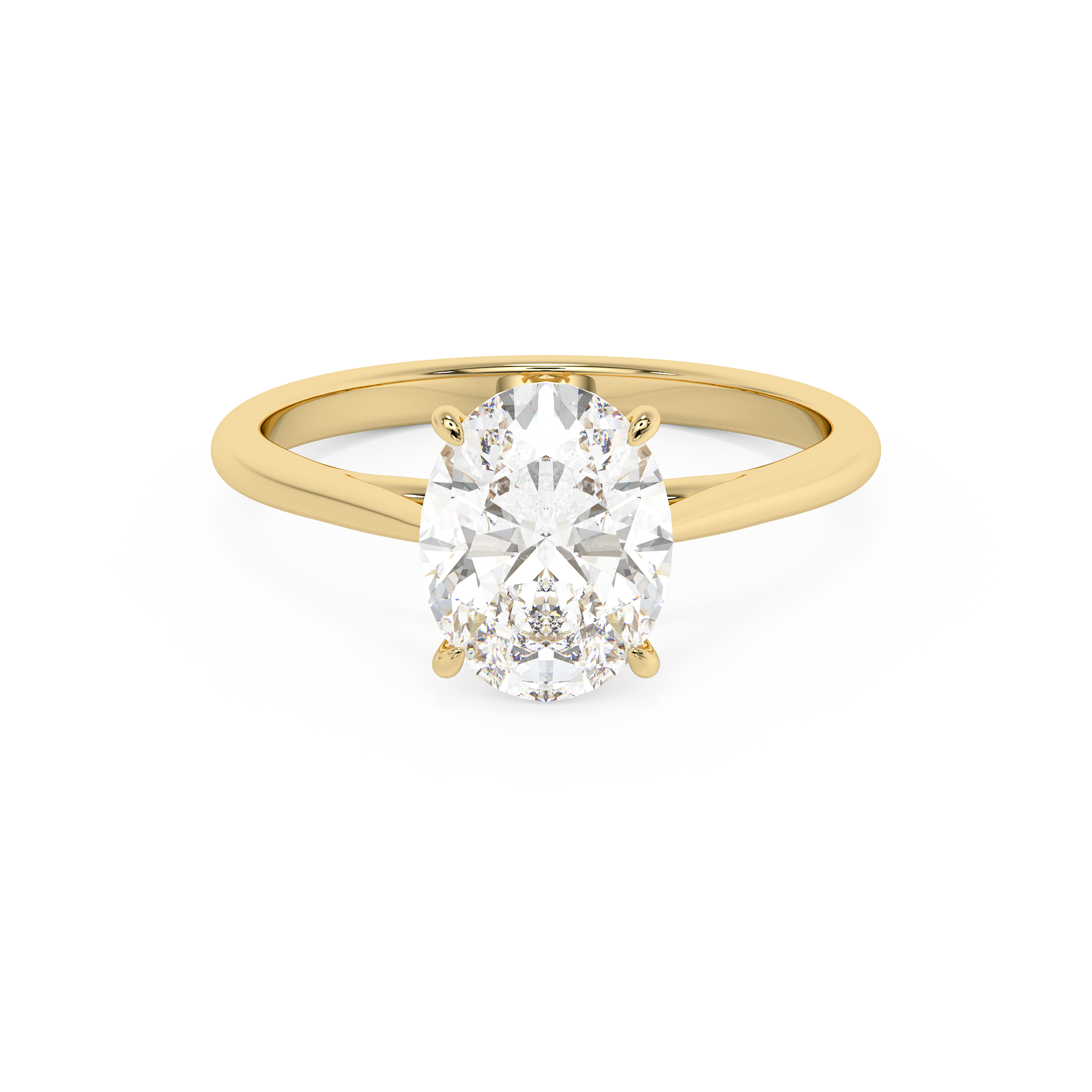 Emerald Solitaire Lab Grown Diamond Engagement Ring
