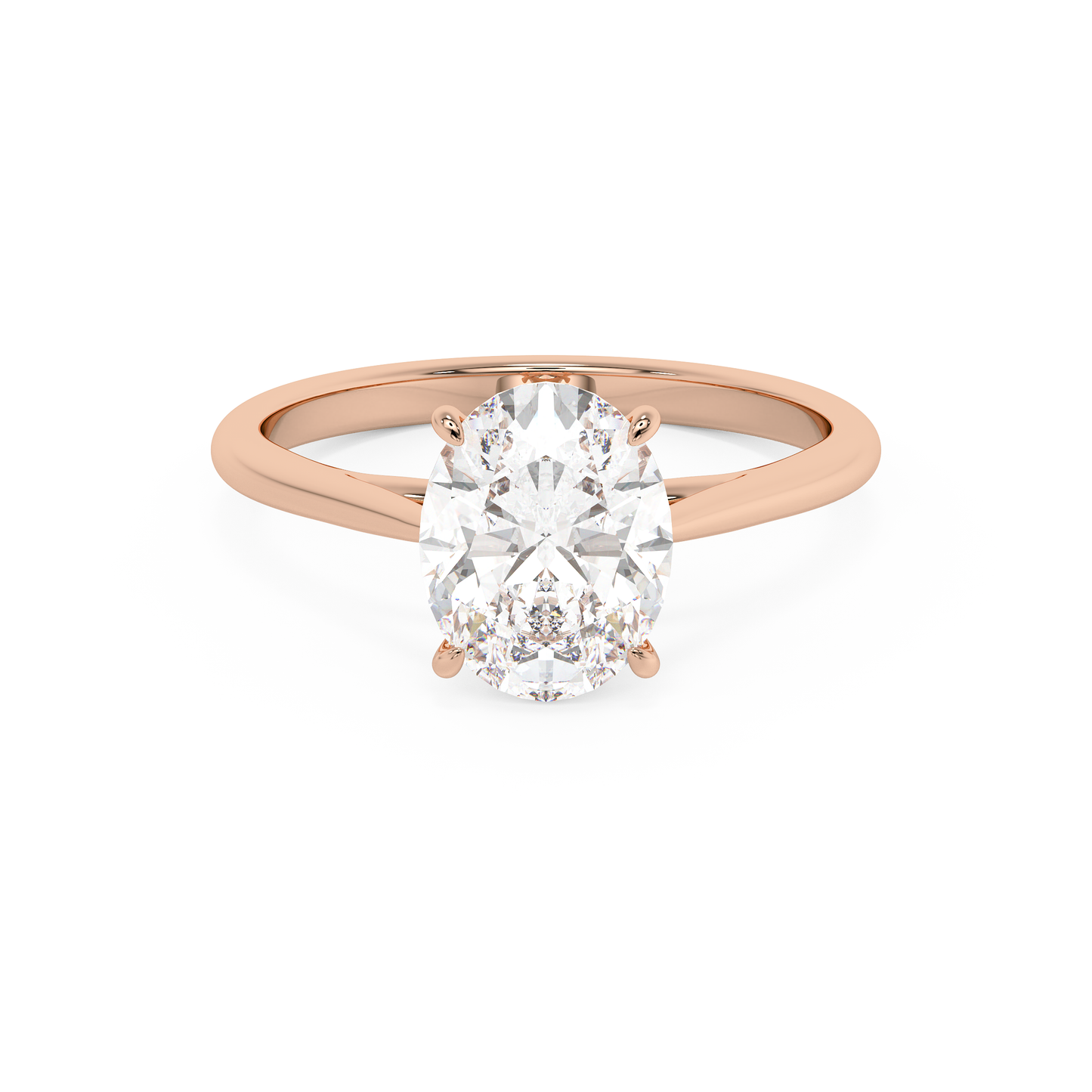 Emerald Solitaire Lab Grown Diamond Engagement Ring