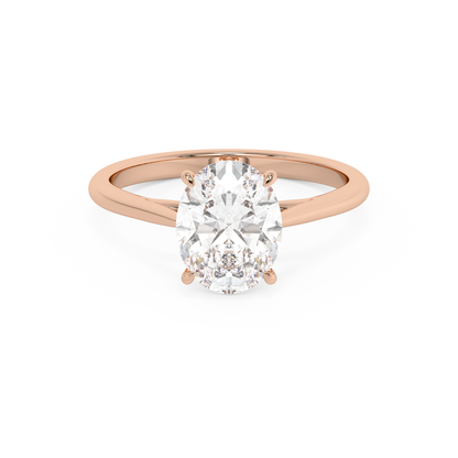 Emerald Solitaire Lab Grown Diamond Engagement Ring