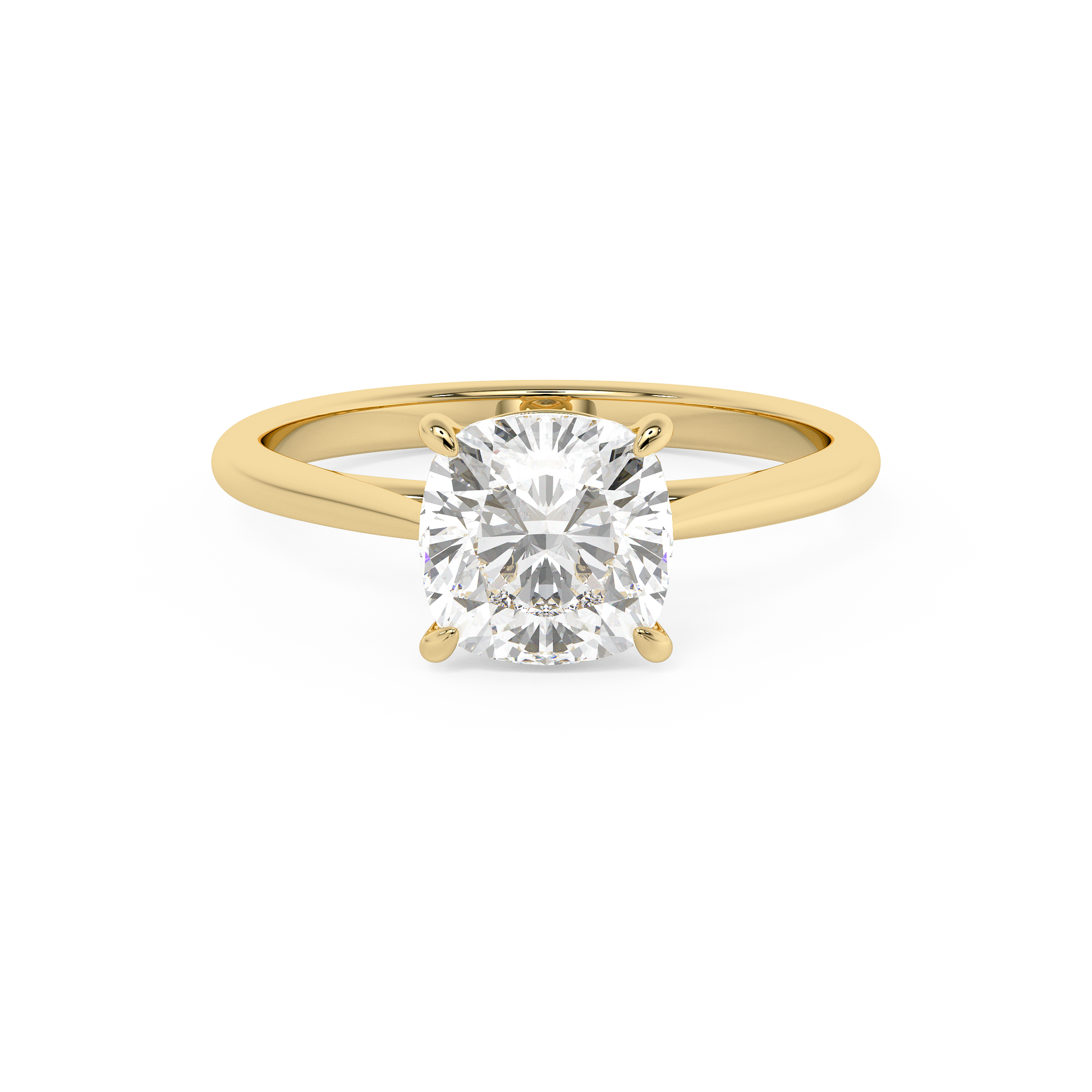 Emerald Solitaire Lab Grown Diamond Engagement Ring