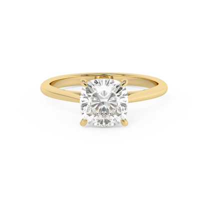 Emerald Solitaire Lab Grown Diamond Engagement Ring