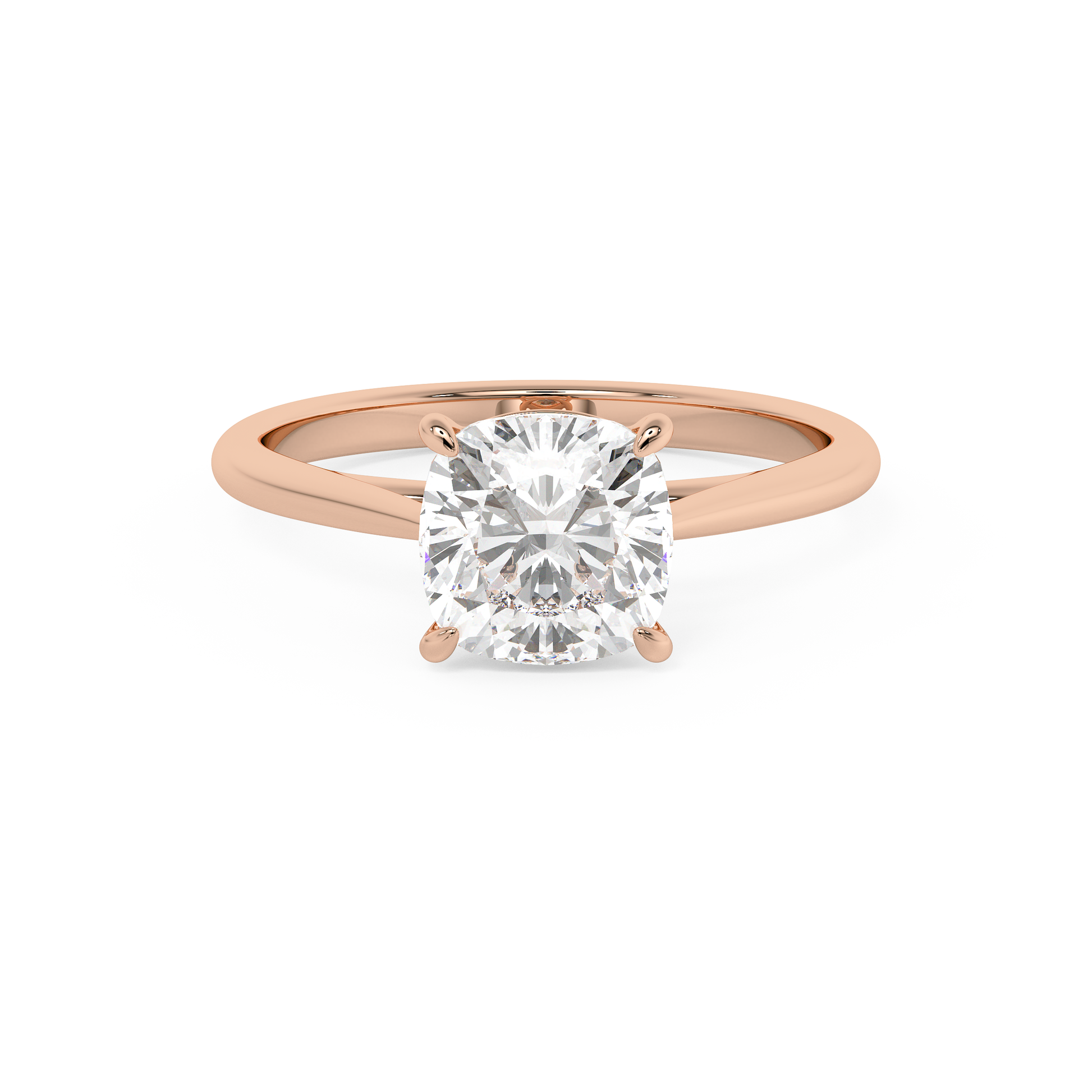 Emerald Solitaire Lab Grown Diamond Engagement Ring