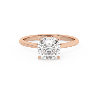 Emerald Solitaire Lab Grown Diamond Engagement Ring