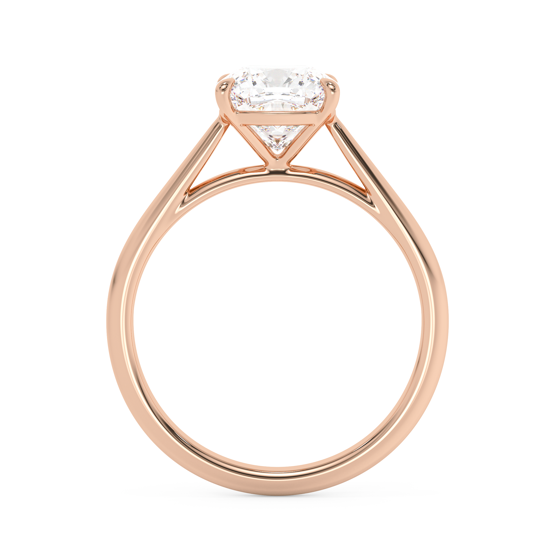 Emerald Solitaire Lab Grown Diamond Engagement Ring