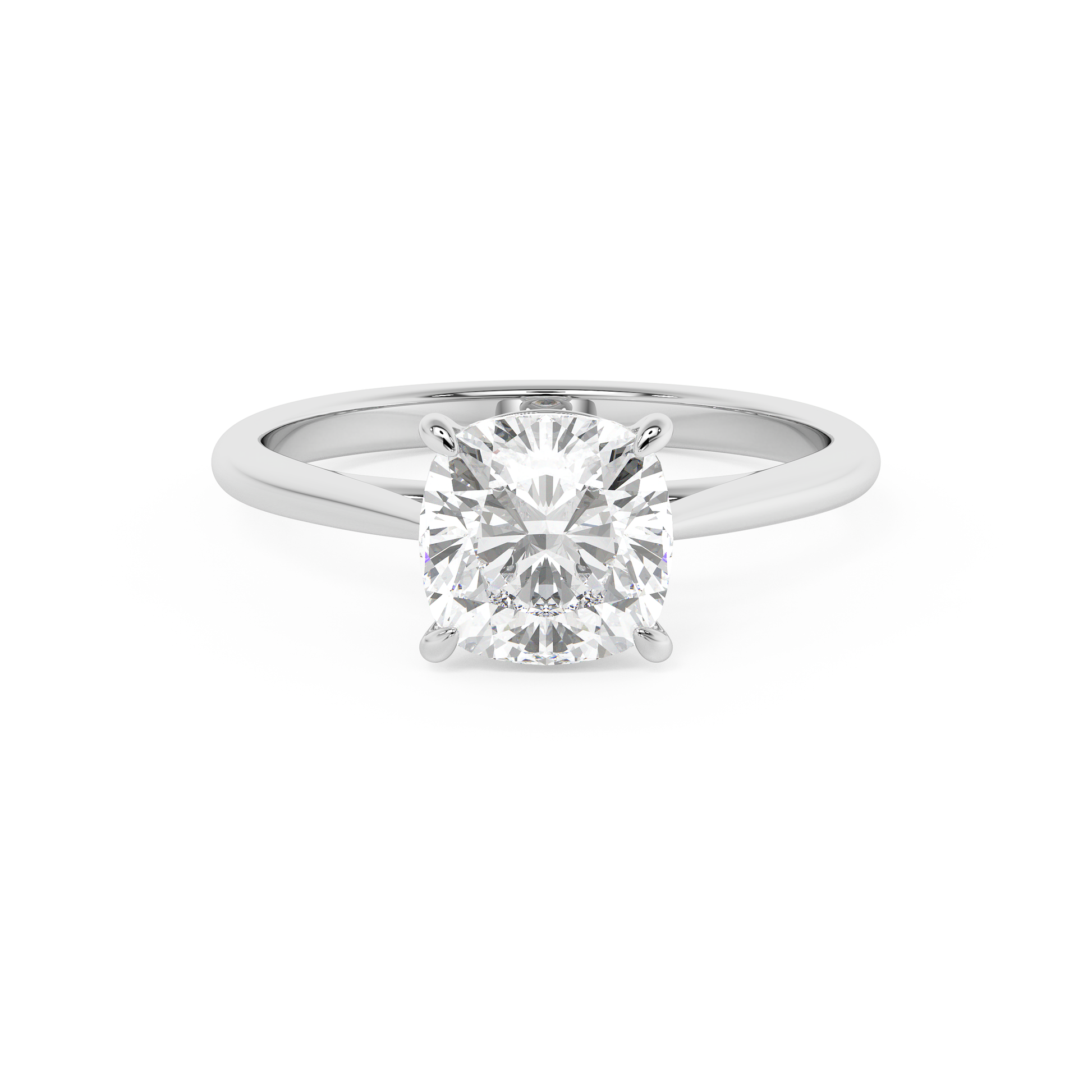 Emerald Solitaire Lab Grown Diamond Engagement Ring