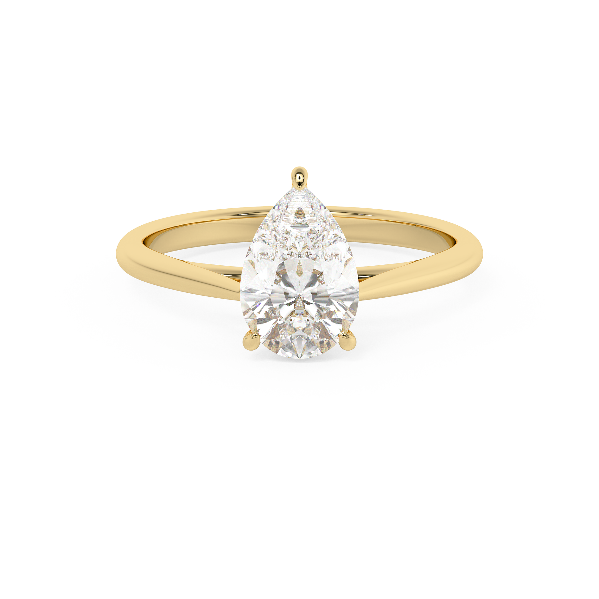 Emerald Solitaire Lab Grown Diamond Engagement Ring