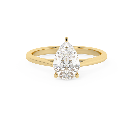 Emerald Solitaire Lab Grown Diamond Engagement Ring