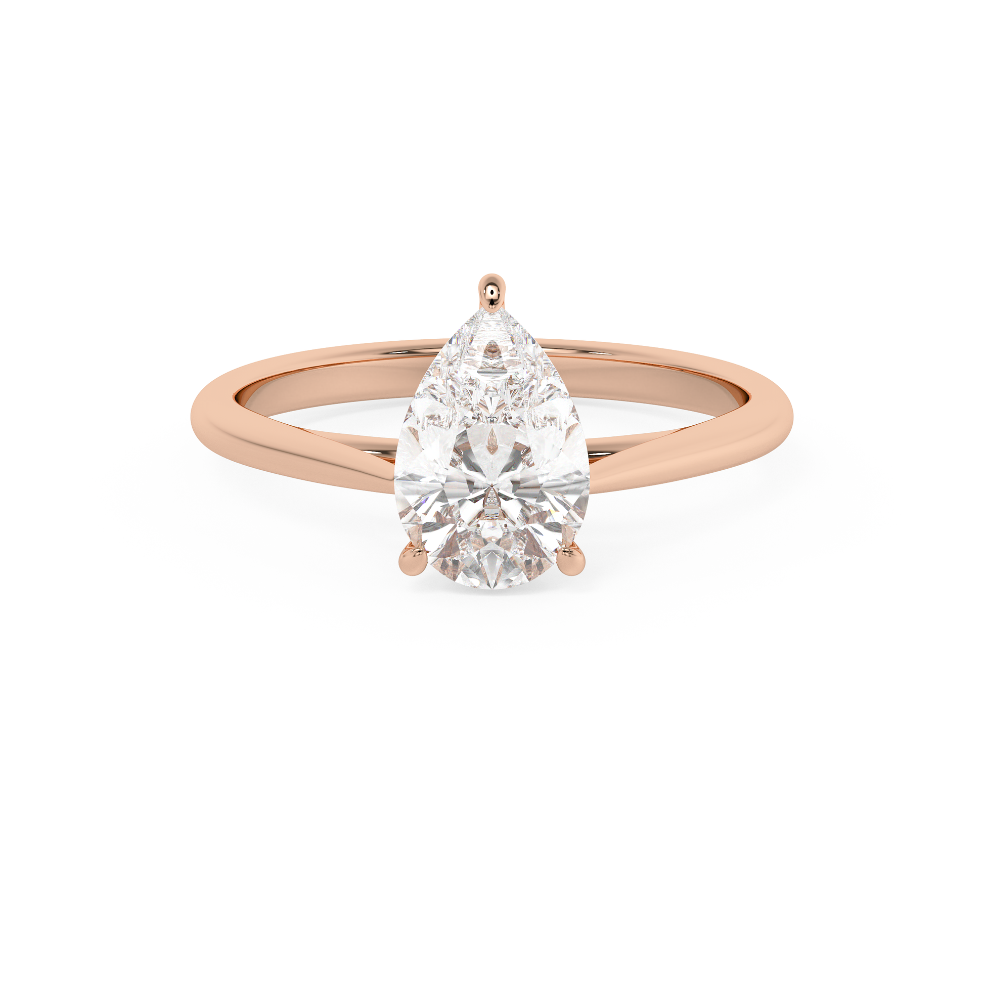Emerald Solitaire Lab Grown Diamond Engagement Ring
