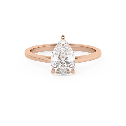 Emerald Solitaire Lab Grown Diamond Engagement Ring