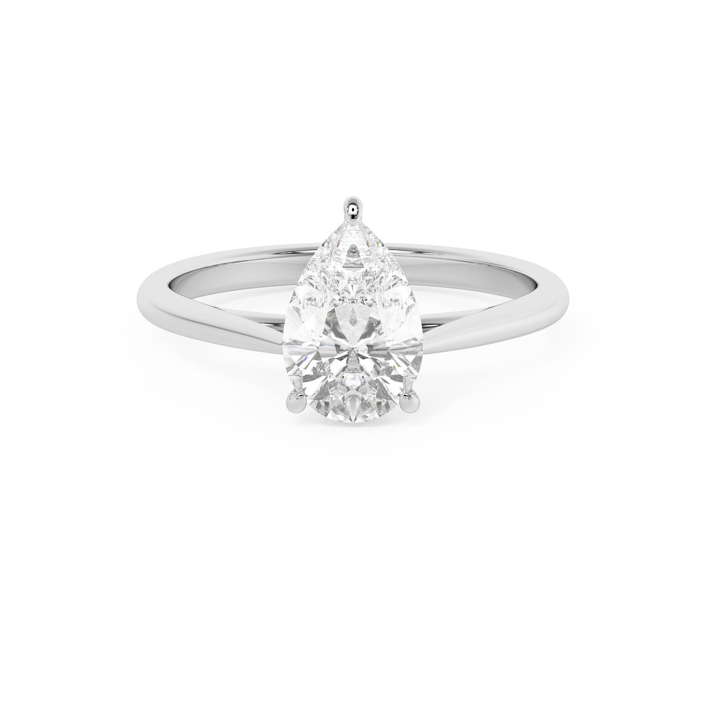 Emerald Solitaire Lab Grown Diamond Engagement Ring