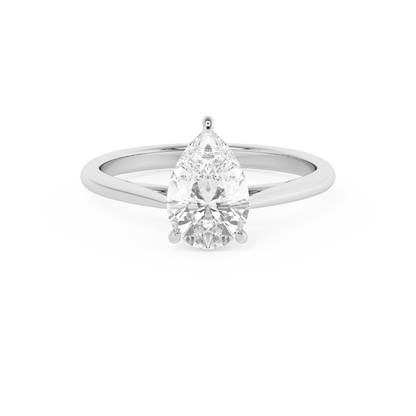 Emerald Solitaire Lab Grown Diamond Engagement Ring