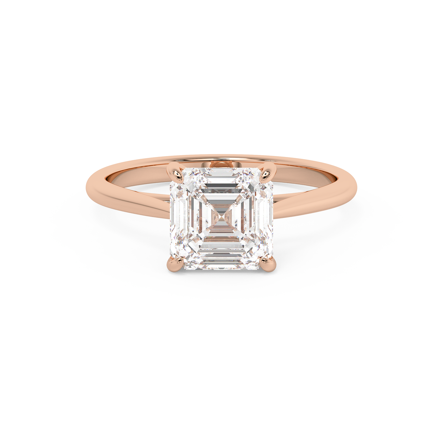 Emerald Solitaire Lab Grown Diamond Engagement Ring
