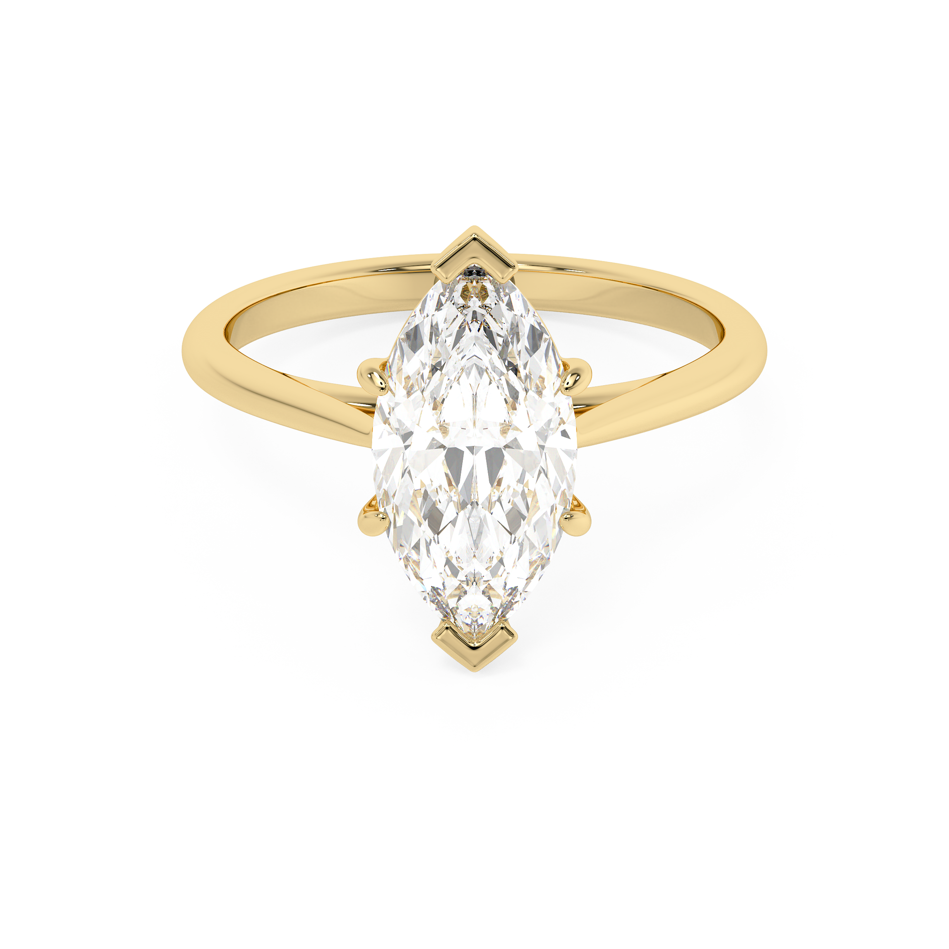 Emerald Solitaire Lab Grown Diamond Engagement Ring