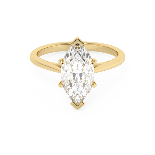 Emerald Solitaire Lab Grown Diamond Engagement Ring