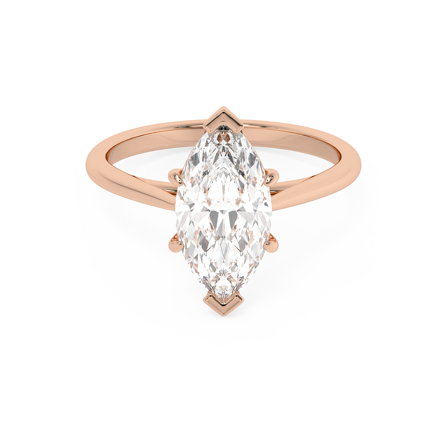 Emerald Solitaire Lab Grown Diamond Engagement Ring
