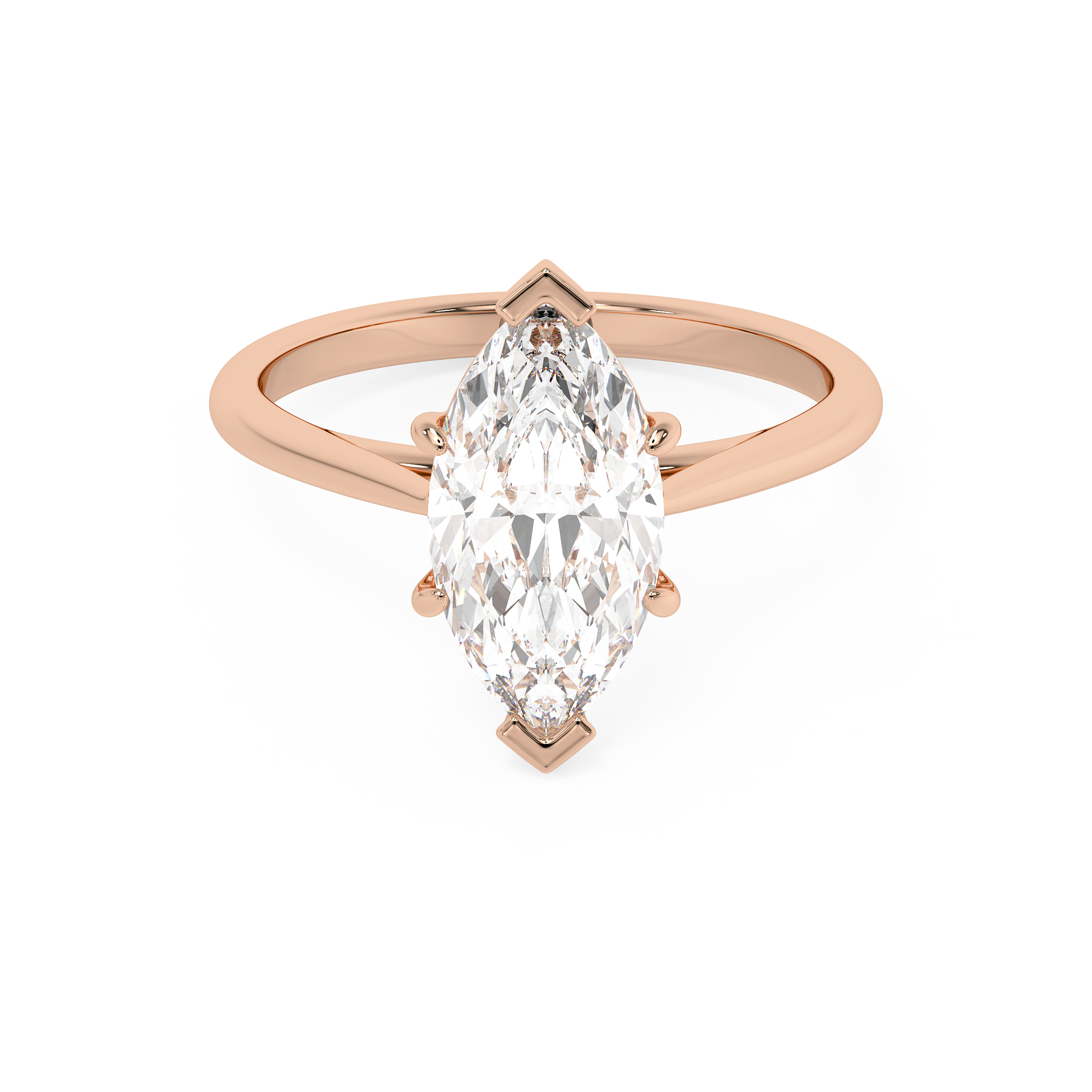 Emerald Solitaire Lab Grown Diamond Engagement Ring