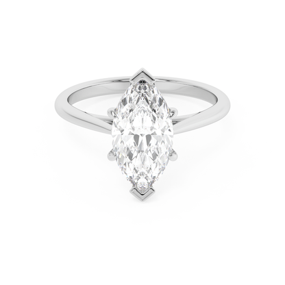 Emerald Solitaire Lab Grown Diamond Engagement Ring