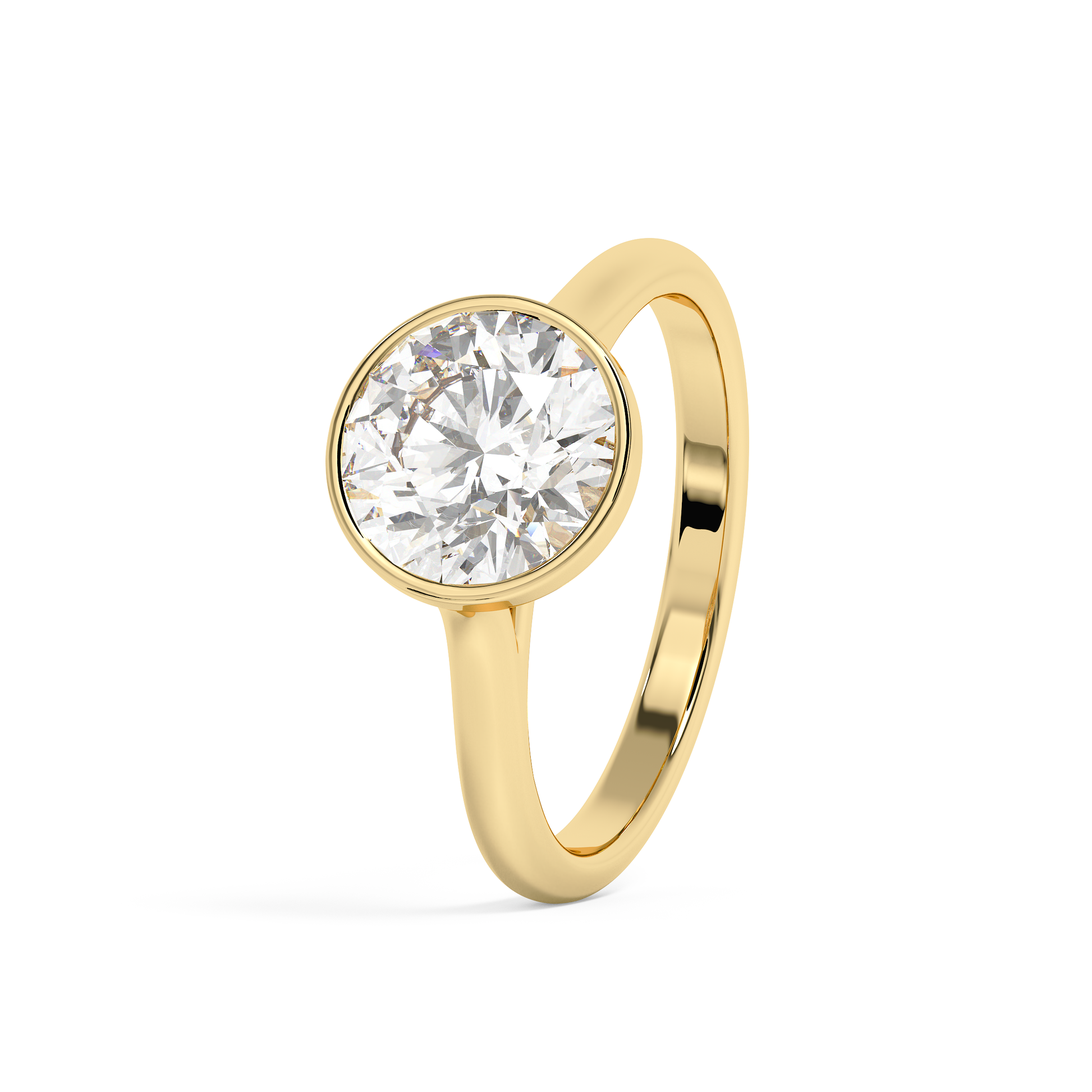 Emerald Solitaire Lab Grown Diamond Engagement Ring
