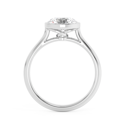 Emerald Solitaire Lab Grown Diamond Engagement Ring