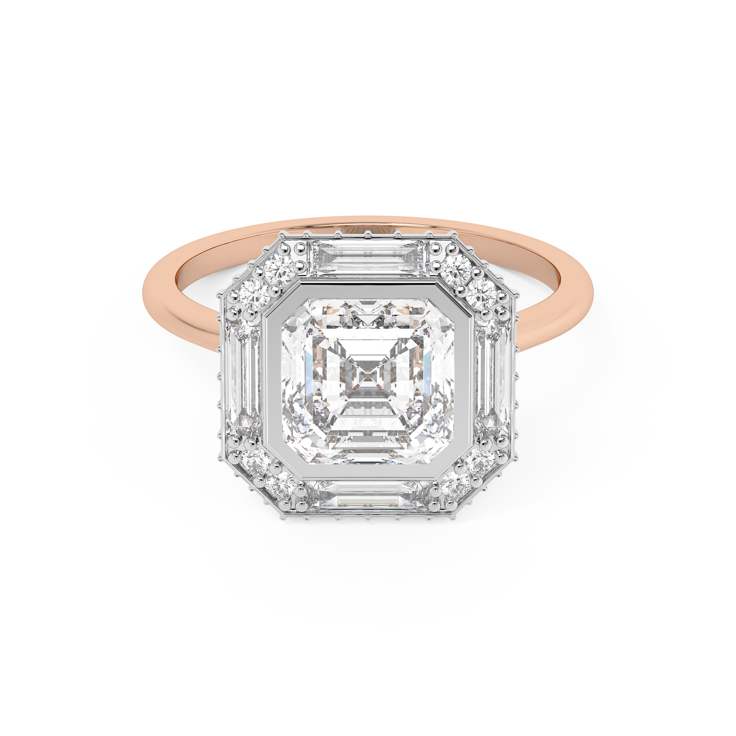 Emerald Solitaire Lab Grown Diamond Engagement Ring