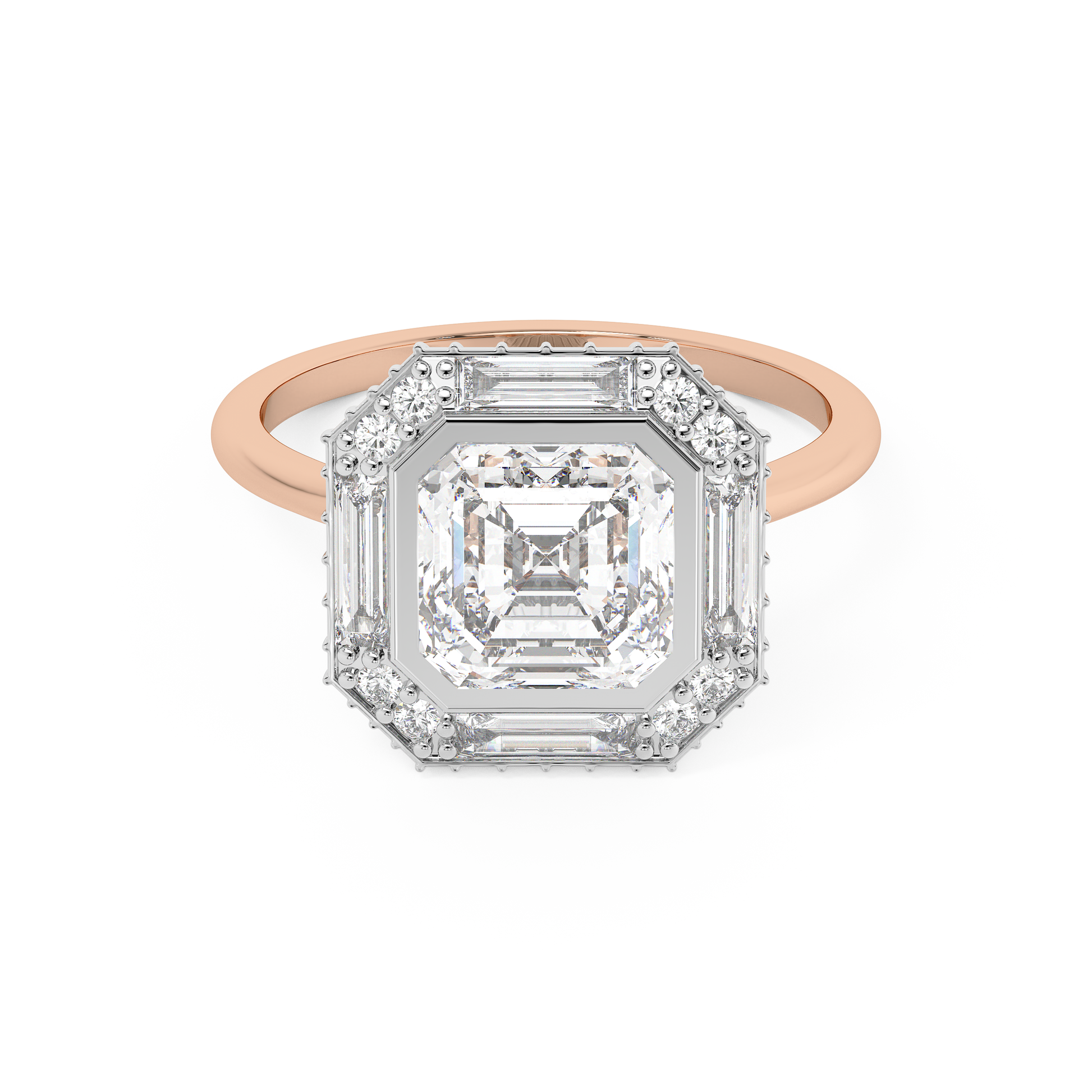 Emerald Solitaire Lab Grown Diamond Engagement Ring
