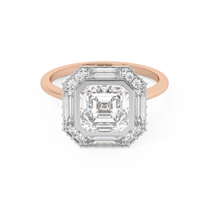 Emerald Solitaire Lab Grown Diamond Engagement Ring