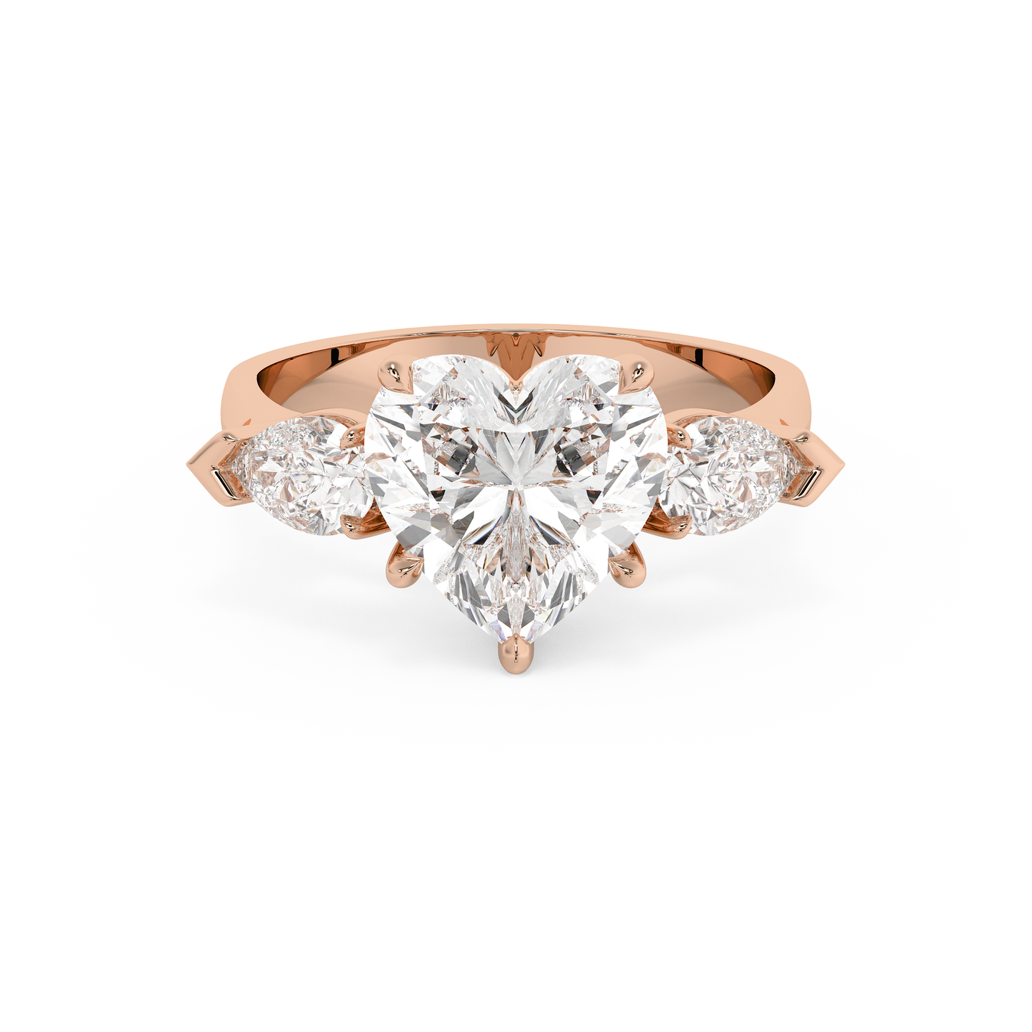 Emerald Solitaire Lab Grown Diamond Engagement Ring