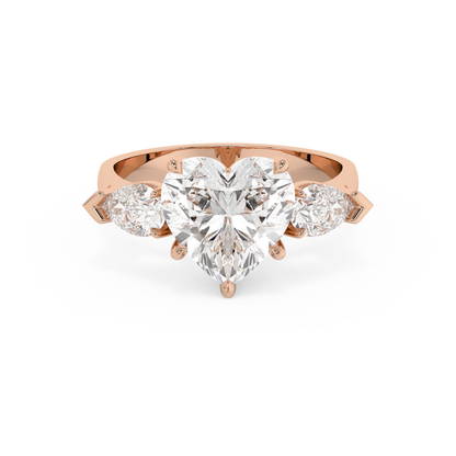Emerald Solitaire Lab Grown Diamond Engagement Ring