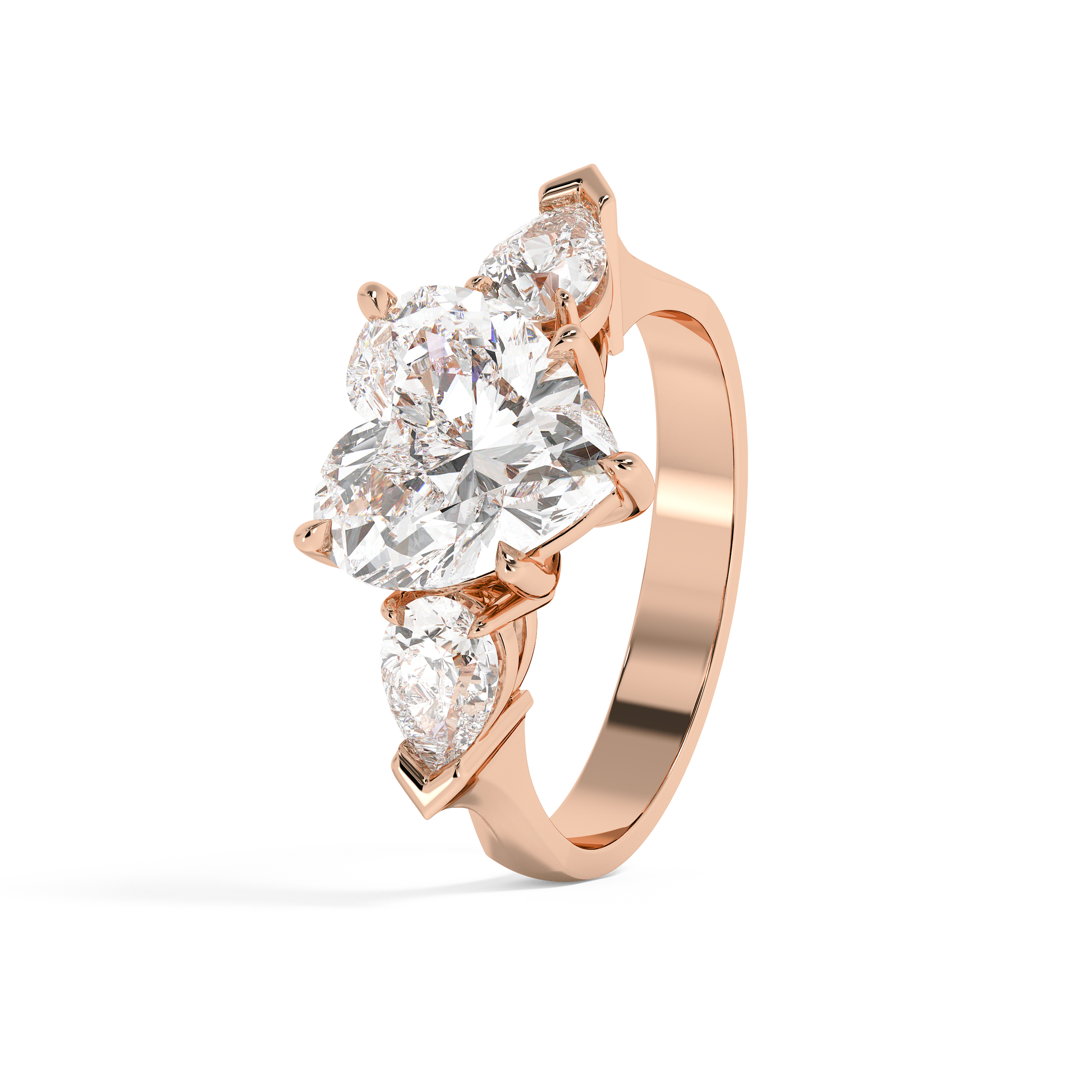 Emerald Solitaire Lab Grown Diamond Engagement Ring