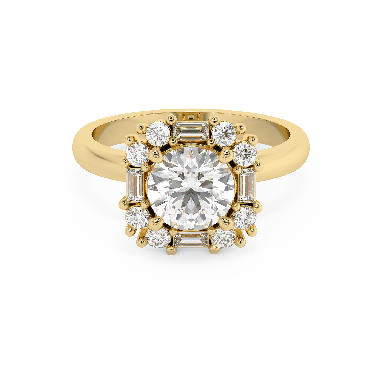 Emerald Solitaire Lab Grown Diamond Engagement Ring