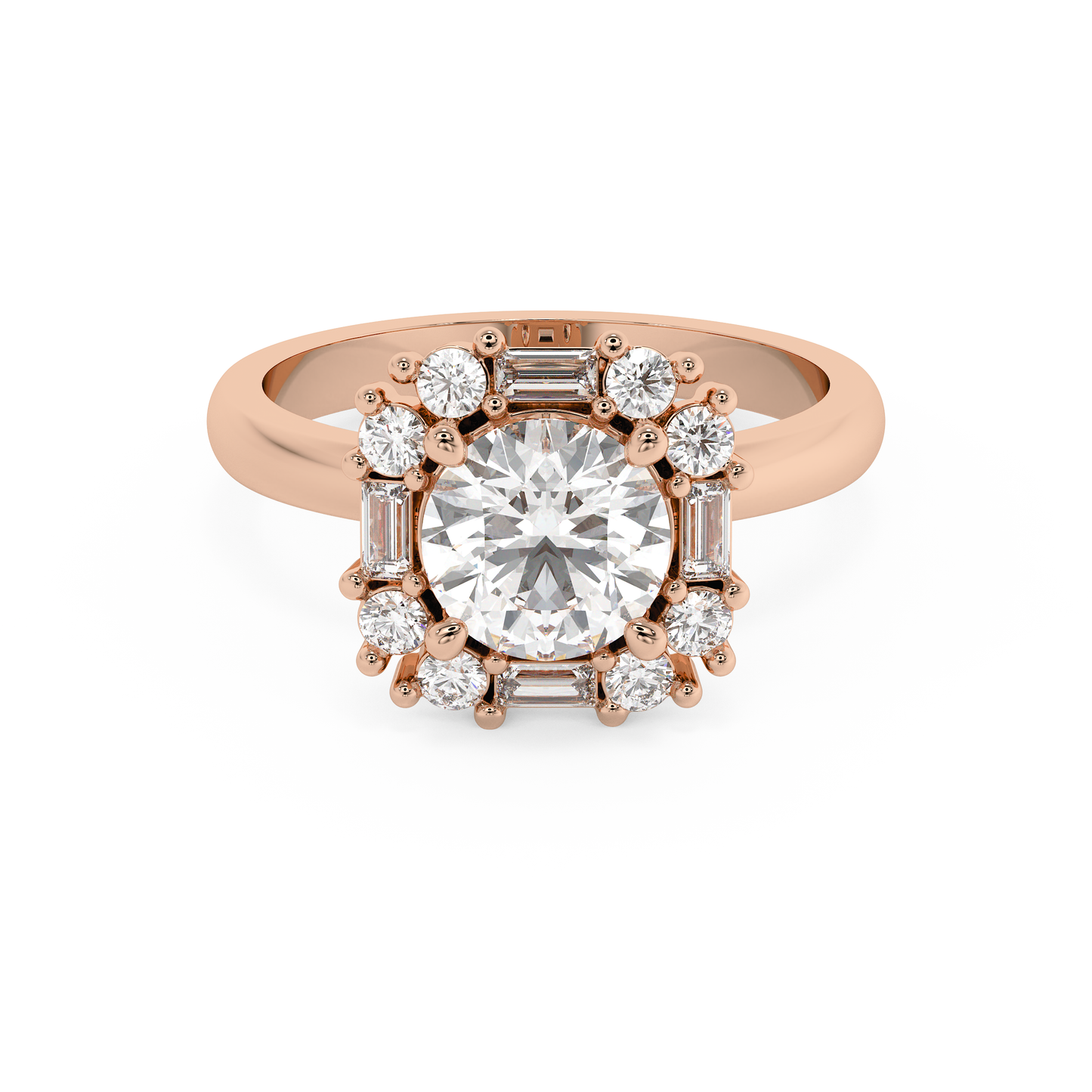 Emerald Solitaire Lab Grown Diamond Engagement Ring