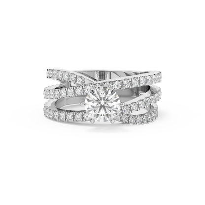 Emerald Solitaire Lab Grown Diamond Engagement Ring